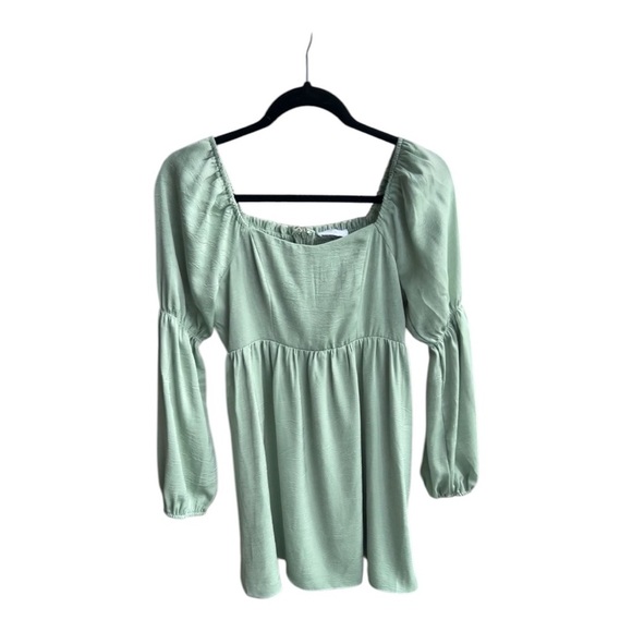 Anthropologie Sage the Label Dolce Vita Long Sleeves Mini Dress Sage Size S - Picture 3 of 17